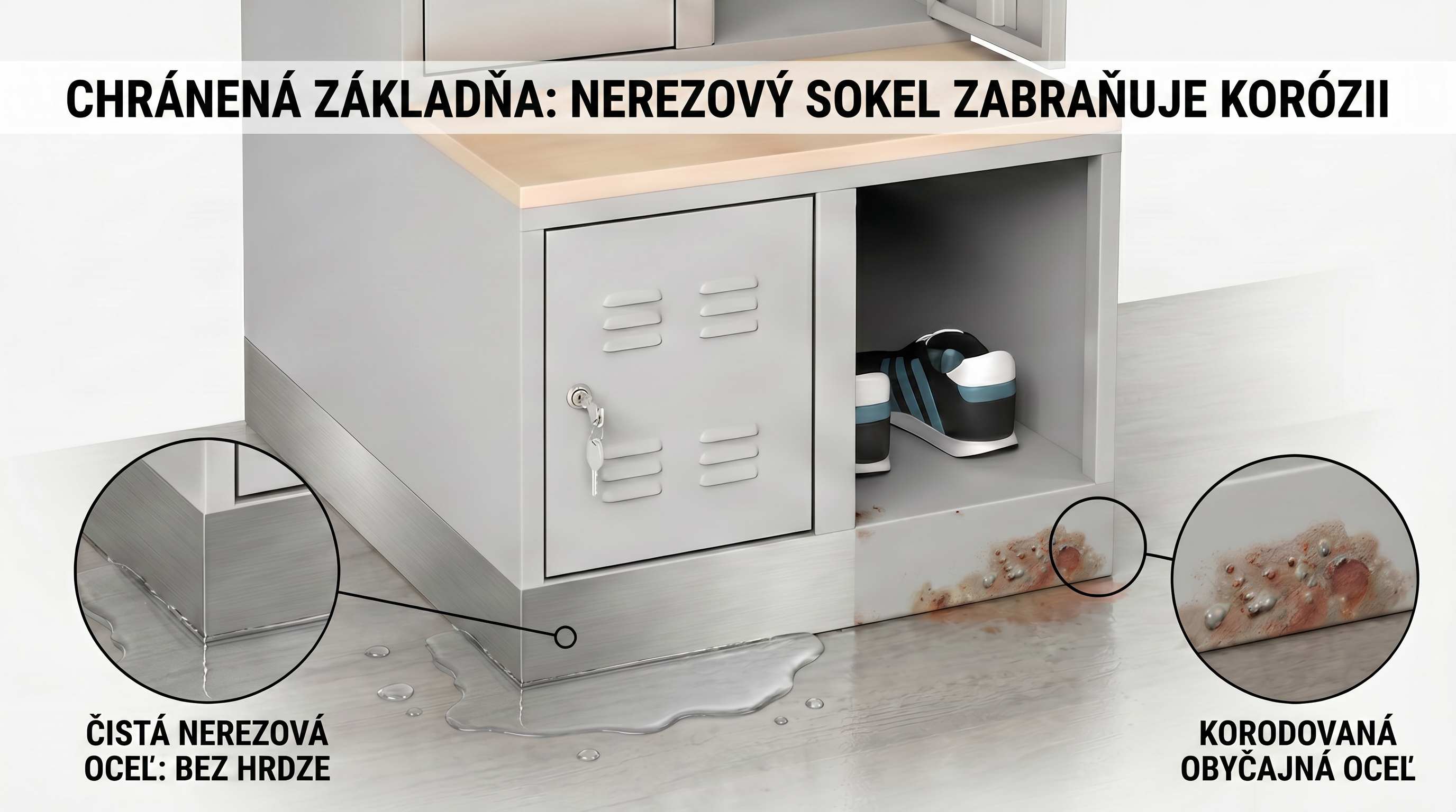 Výhody nerezového sokla_porovnanie